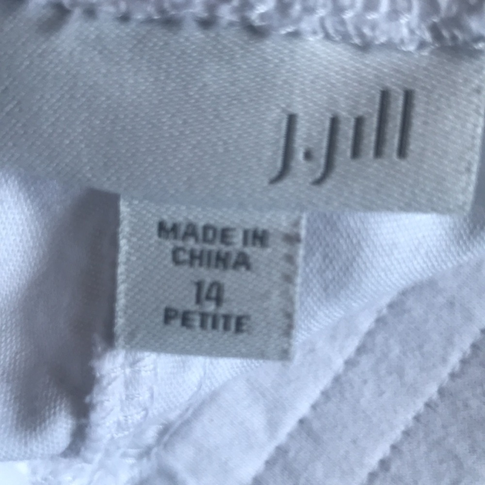 J Jill white cotton cuffed pants - Picture 7 of 8